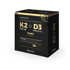 Witamina K2 200 μg+D3 4000 j.m. - Laborell - 90 kapsułek