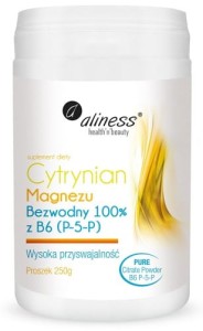 Magnez Cytrynian B6 250g. Aliness