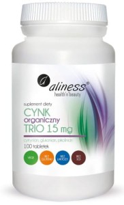 Aliness Cynk Organiczny Trio 15mg 100tabl