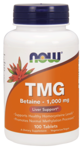 TMG Trimetyloglicyna 1000mg. 100tabl. NOW