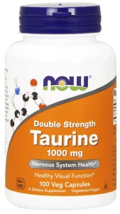 Taurine Double Strenght 1000mg 100vcaps NOW Foods