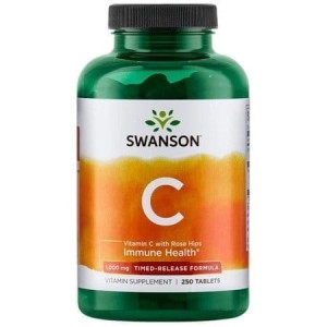 SWANSON Witamina C 1000mg przedł.uwal dzika r.250k