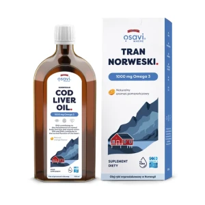 Tran norweski 1000mg pomarańcza 500ml OSAVI