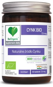 BeOrganic Cynk bio 7,5mg 60tabl