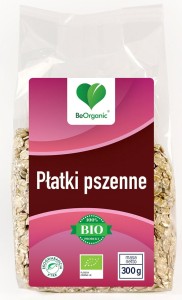 BeOrganic Płatki pszenne 300g eko