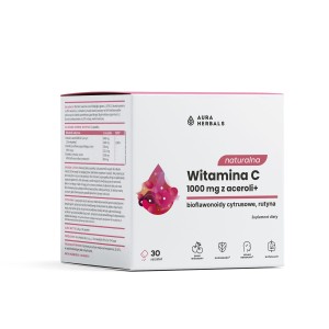 AURA HERBALS Witamina C 1000mg z aceroli 30sasz