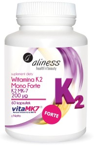 Witamina K2 Mono Forte MK-7 200 µg z Natto 60 kapsułek